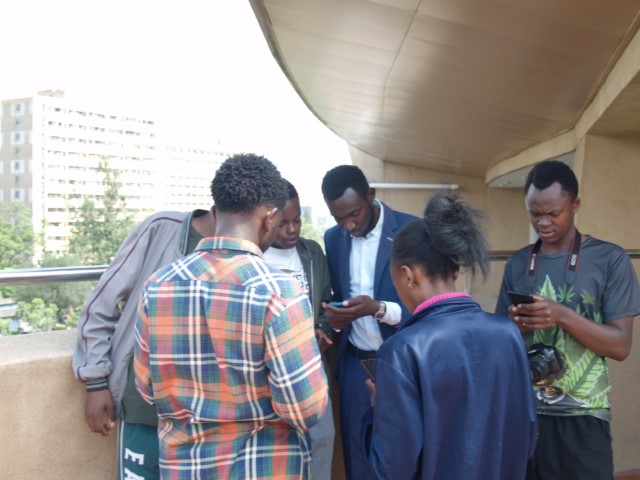 A group of students in a workshop